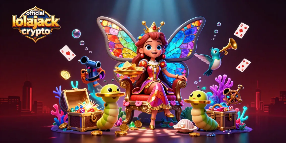 Experience the joy of gaming with official lolajack crypto as vibrant characters dance among treasures in a lively casino scene.