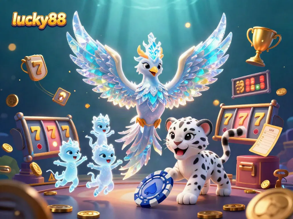 Experience the lucky88 slot adventure with vibrant characters and dynamic casino elements.