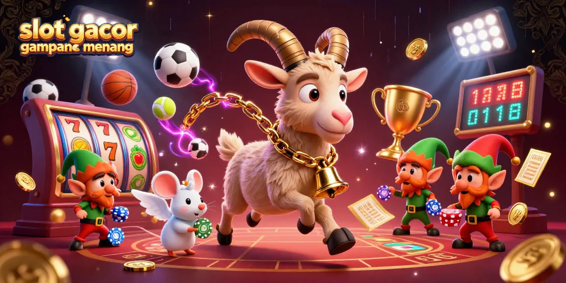 Experience slot gacor gampang menang with vibrant casino scenes featuring festive characters and dynamic elements.