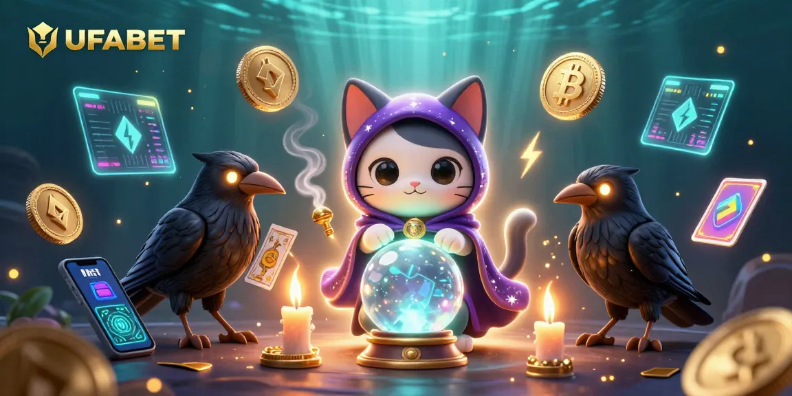 Engage with UFABET's vibrant gaming scene featuring fantasy characters, crypto coins, and casino themes.